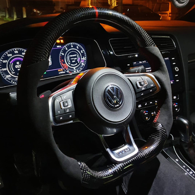 VW Series Carbon Fiber Steering Wheel Easy Installation For Smooth Steering